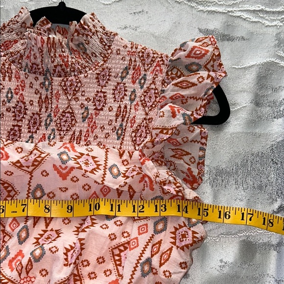 Aqua Red and Orange Patterned Size XS - Picture 9 of 13